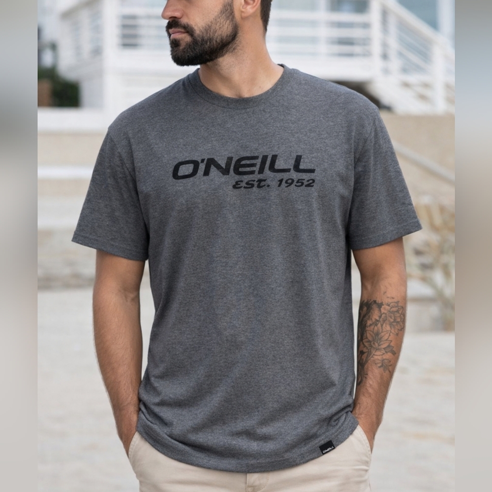 O’Neill Charcoal Gray T-Shirt Men’s XL Logo Graphic Tee Short Sleeve Casual